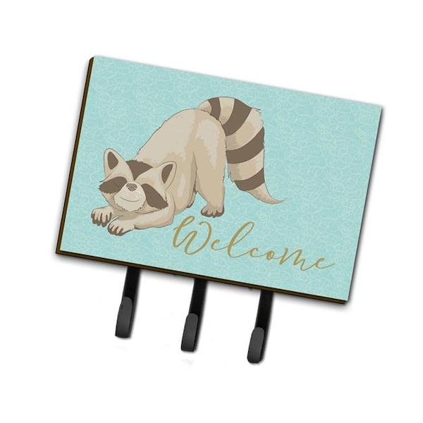 Carolines Treasures Carolines Treasures BB8560TH68 Raccoon Welcome Leash or Key Holder BB8560TH68 - main